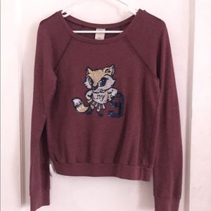 Abercrombie Kids Maroon Fox Sweater
